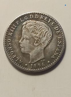 1896 Puerto Rico Ten Centavos Antique Coin / Token