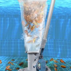 Rechargeable Cordless Pool Leaf Vacuum, 30GPM Strong Suction, 75 Min Runtime, X
