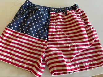 Young Men’s Shorts ‘Mericas by Chubbies Size M Medium Red White & Blue