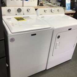 New Scratch And Dent Maytag Washer And Dryer Set. 1 Year Warranty 