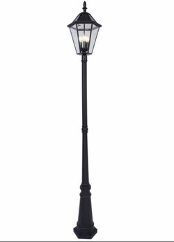 Black Outdoor Post Lantern Light Fixture