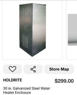 30 in. Galvanized Steel Water Heater Enclosure