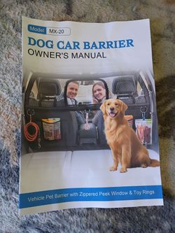 Dog Car Barrier MX-20 Owner's Manual