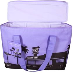 New Trader Joe 's Large Reusable Insulated Cooler Shopping Bag Lavender