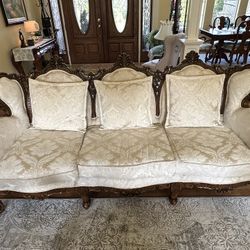 Victorian Style Sofa And Loveseat 