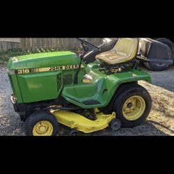 John Deere 316Hydrostatic Lawnmower With Hydraulic Pto Front And Rear