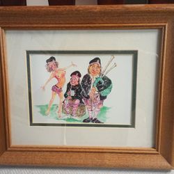 Irish Pipers With A Dancing Cailin