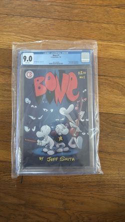 Bone #1 CGC 9.0 Cartoon Books 1991 Key Modern! Jeff Smith! Graded Comic Books