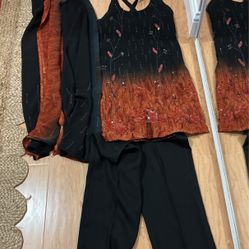 3 PCs Elegant Indian Outfit In Small Size.