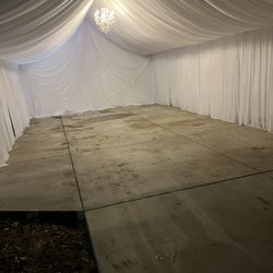 TENT AND DRAPING CARPAS CON TELAS DECORADAS