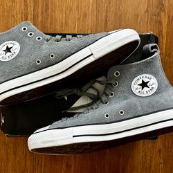 NEW CONVERSE CHUCK 70 HI Sneakers! MEN 8/WOMEN 10! GRAY/WHITE/BLACK!