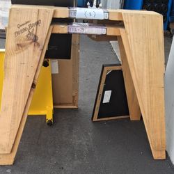 2 sawhorse tables