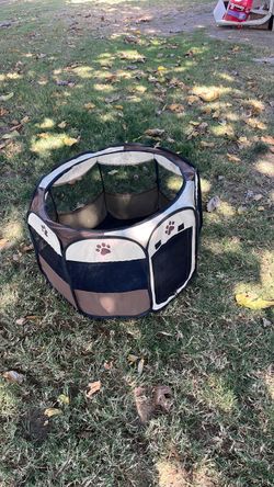 Foldable Pet Playpen with Mesh Panels