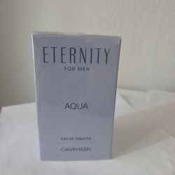 CALVIN KLEIN ETERNITY AQUA EAU DE TOILETTE 3.4OZ/100ML,  NEW SEALED BOX