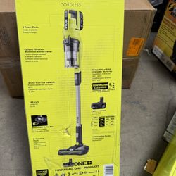 RYOBI ONE+ 18V Cordless Stick Vacuum Cleaner Kit with 4.0 Ah Battery and Charger