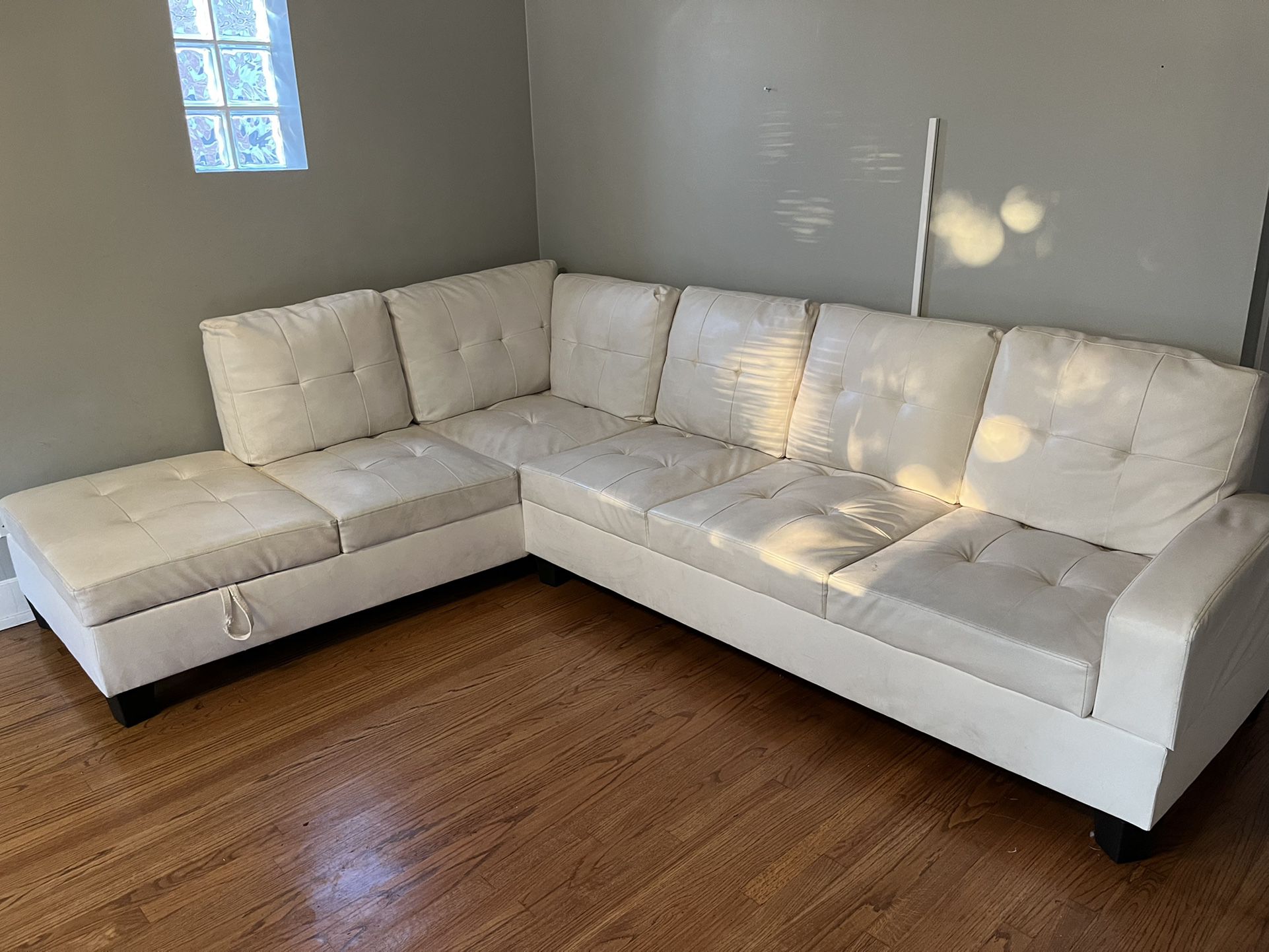 White Leather Couch Need Gone Asap