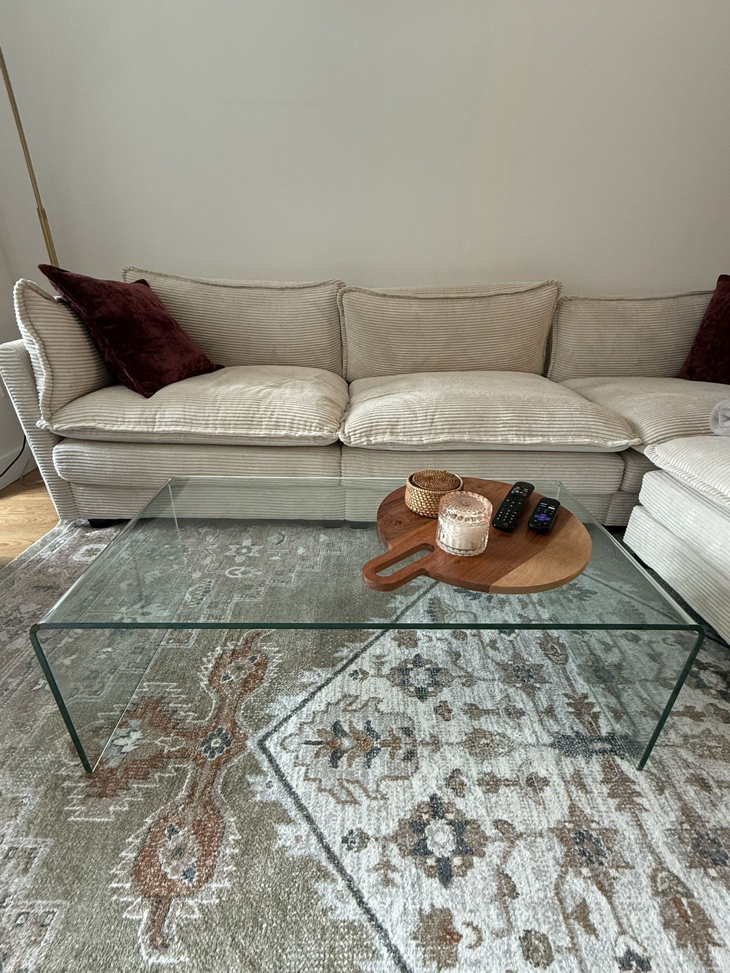 Glass center table