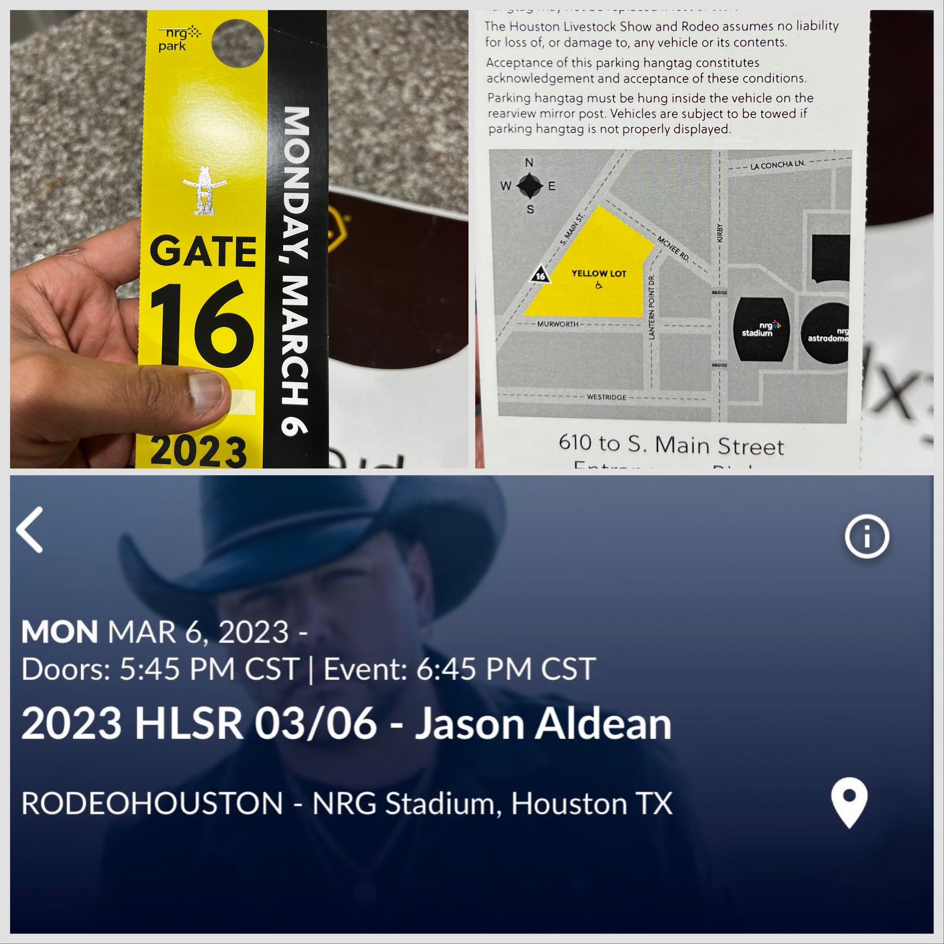 Houston Rodeo “Jason Aldean” W/ Parking Pass
