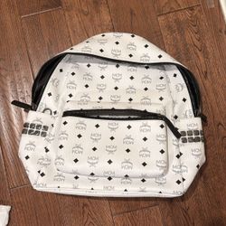 BRAND NEW* White And Silver MCM Back Pack