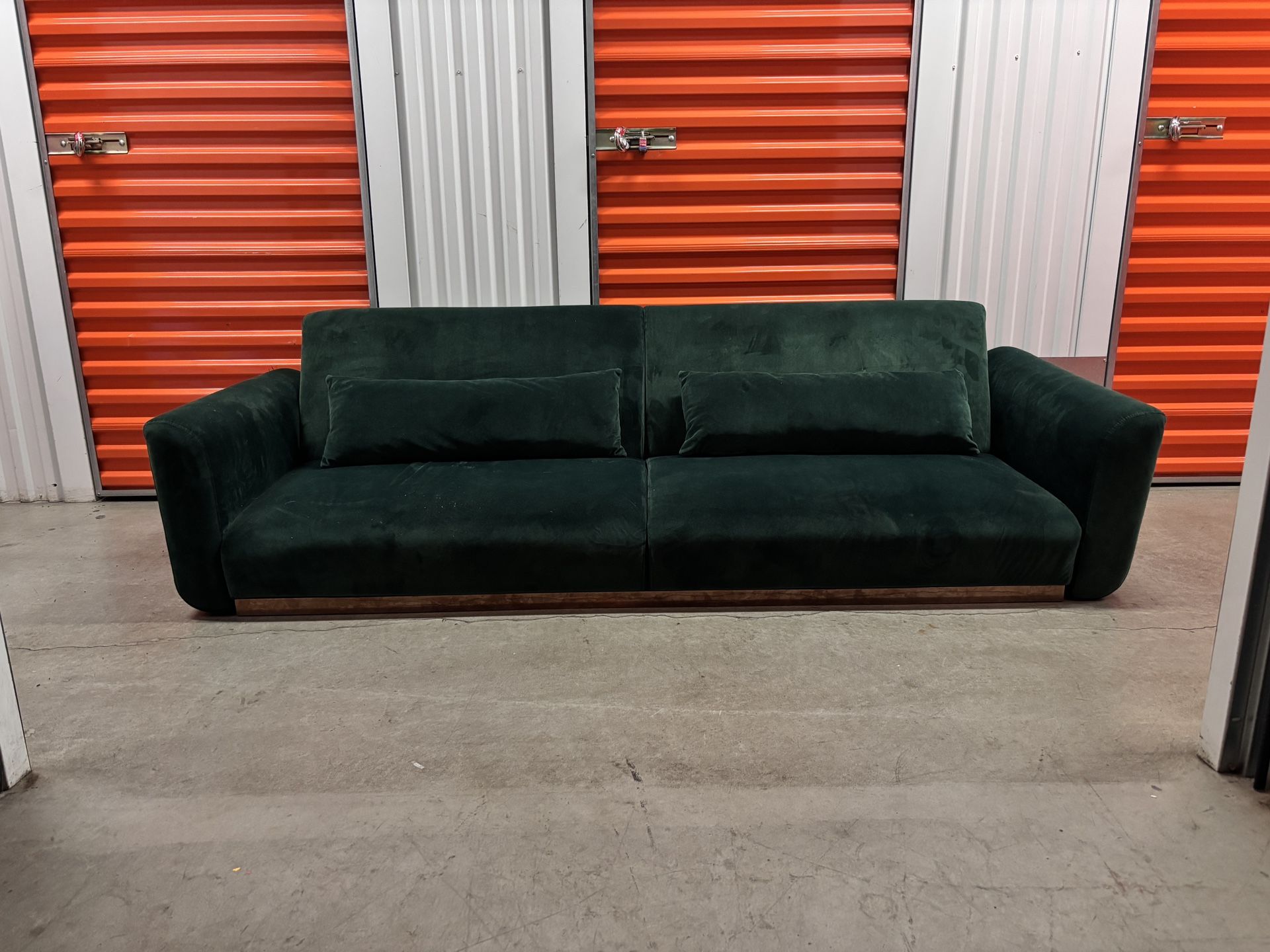 Velvet Green Sofa Futon - Delivery and Setup
