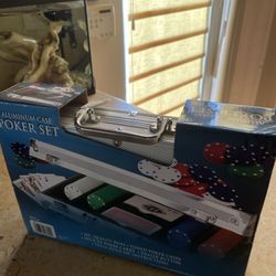 New ALUMINUM CASE POKER SET
