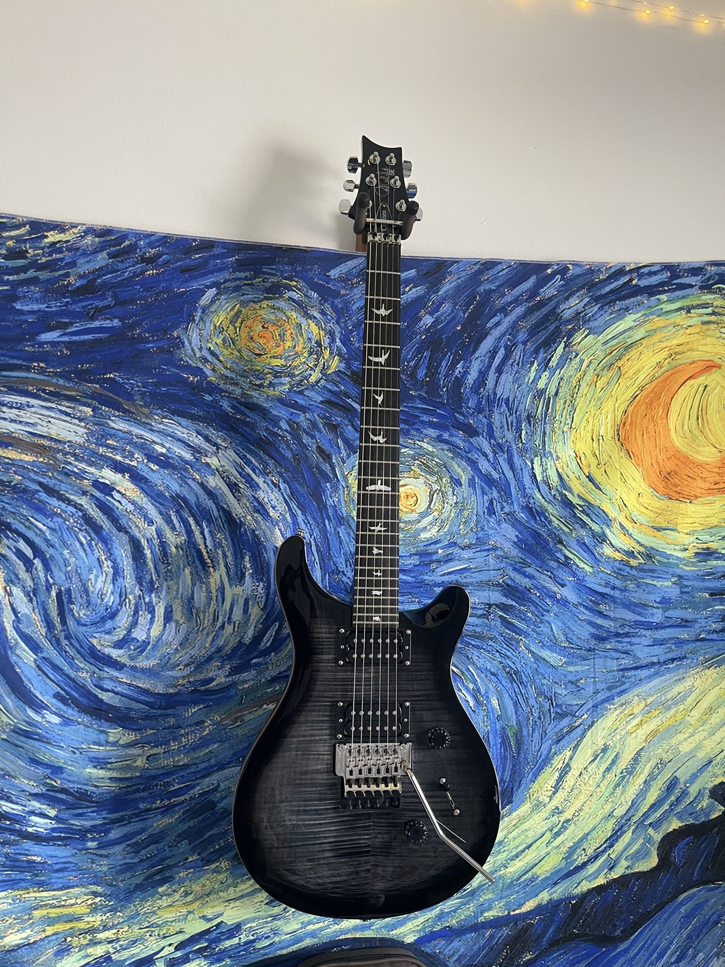 PRS BUNDLE SE Custom 24 Floyd Charcoal Burst  6-String Solid Body Electric Guitar with Rosewood Fingerboard, Includes Gig Bag,Marshall Amp And More