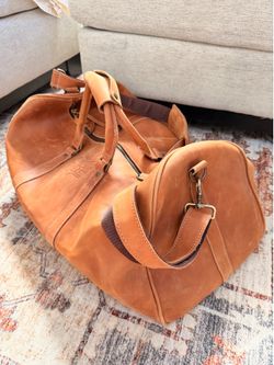 Leather tote bag