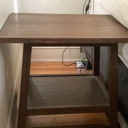 Wood end table  measures 2 feet tall 18 inches deep.  Pick up only  Logan Square  cash