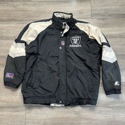 Vintage Oakland Raiders Starter Pro Line Jacket Size XXL Read Description 
