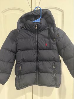 Kids Polo Ralph Lauren Hooded Coat Size 6 Navy. Pick up only.