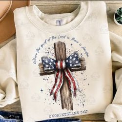 Retro American Flag Sweatshirt, Crewnecks 