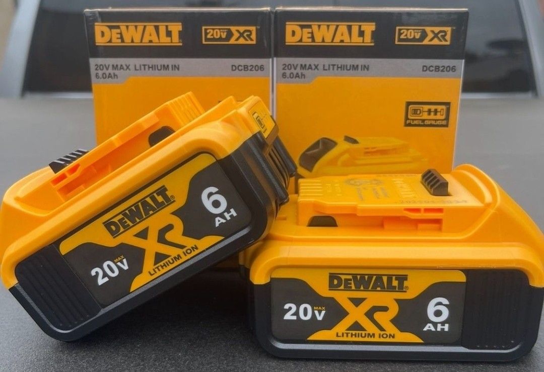 2 New DeWalt 20v 6.0ah Batteries