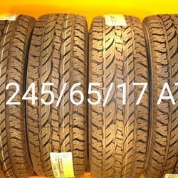 4 New Tires For Sale 245/65/17 AT All Terrain We Service Motorcycle Tires