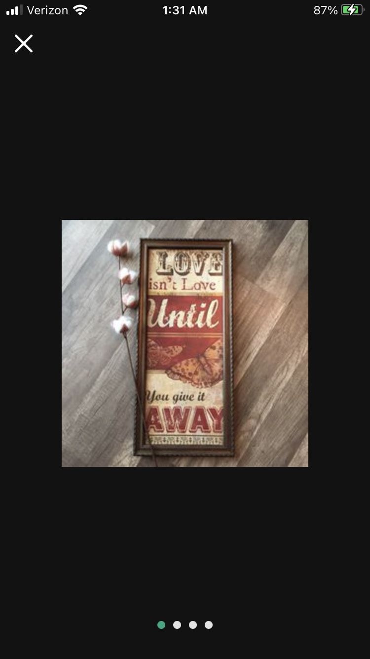 Rustic Framed Love Wall Art 🤎🦋❤️