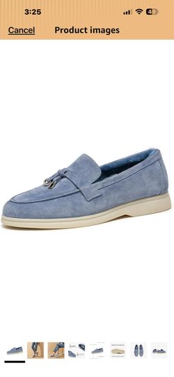 BEAU TODAY Suede Loafers Flats for Women, Women’s Slip On Penny Loafers, Leather Driving Comfortable Dress Ladies Loafers Casual Office Work Shoes