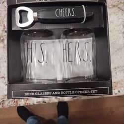 Rae Dunn Glasses And Opener