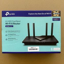 TP-Link WiFi 6 Router AX1800 Smart WiFi Router (Archer AX21) - Dual Band Gigabit Router, Works with Alexa