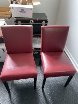 Crate & Barrel Leather Chairs