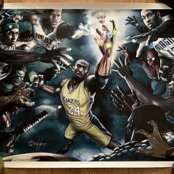 Kobe Bryant X Marvel Thanos Poster Lakers 
