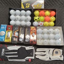 50+ New Golf Balls & Golf Gloves