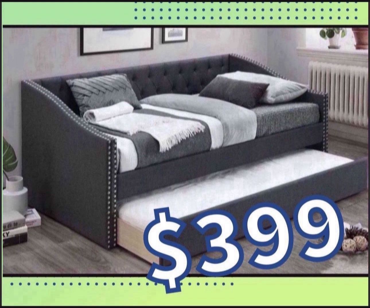 Brand New In Box Day Bed W/ Slats + Trundle And 2 Mattresses. Pick Up