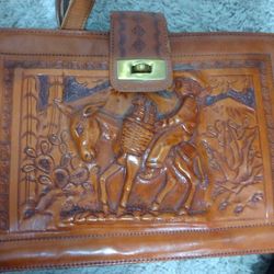 Leather Satchel From Mexico 