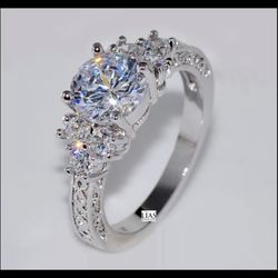 New 18k White Gold Engagement Ring. 