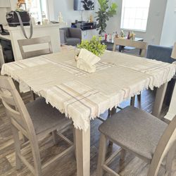 4-Piece Dining Table Set with Chairs 