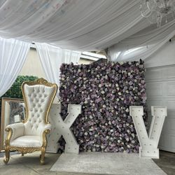 Chair Backdrop Roses Xv 
