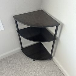 Corner End Table – 3 Tier Shelf – Perfect for Small Spaces