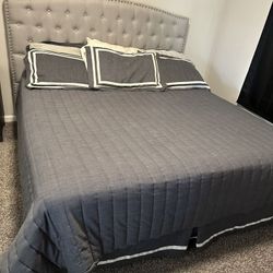 $600 OBO - King Bed - Sheet Set - Matching Nightstand