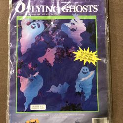 Vintage Fun World Halloween “6 Flying Ghosts Outdoor Decorations”