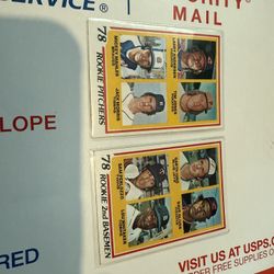 1978 Topps Lou Whitaker & Jack Morris Rookie Baseball Cards Detroit Tigers Legends HOF HBV $50