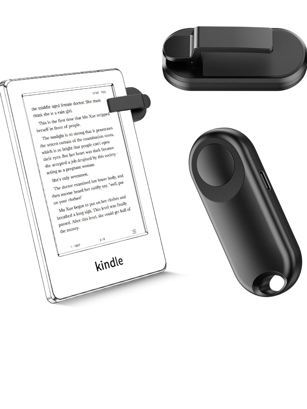 Remote Control Page Turner for Kindle Paperwhite Accessories Ipad Reading Kobo Surface Comics/Novels iPhone Tablets Android Taking Ph